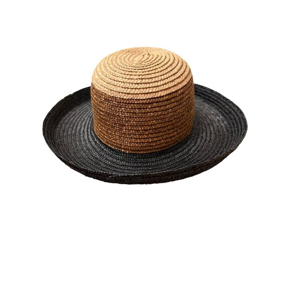 2-Two Tone Straw Beach Hat Set main image 4